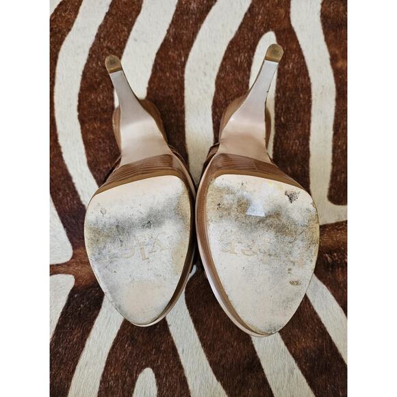 Tyler Richard Tyler Pony Hair Fur Platform Peep Toe Pumps w/ Buckle Size 8.5 - Picture 7 of 8